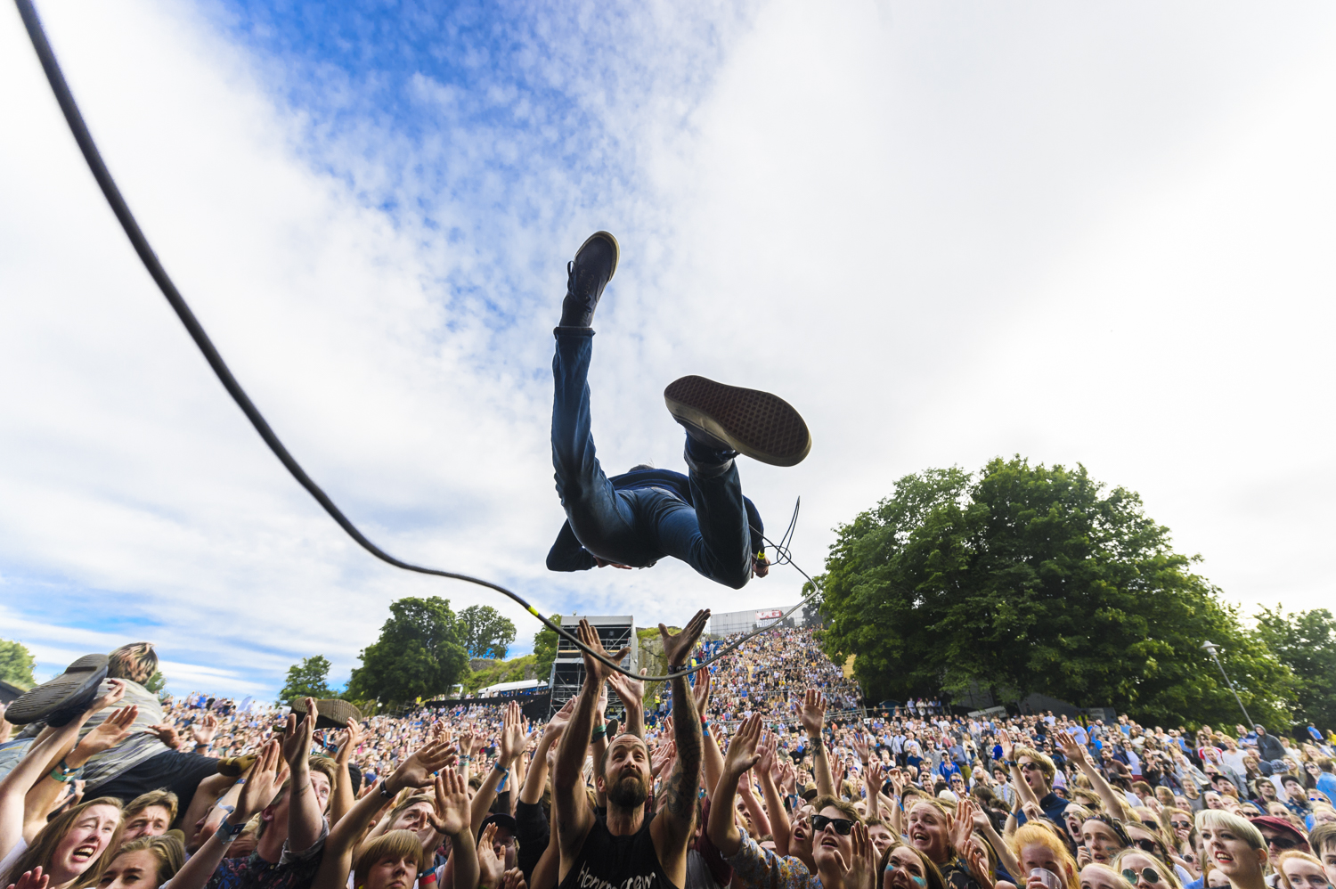 Årets konsertbilde 2016 - Honningbarna på Slotssfjellfestivalen. Foto: Tom Lund