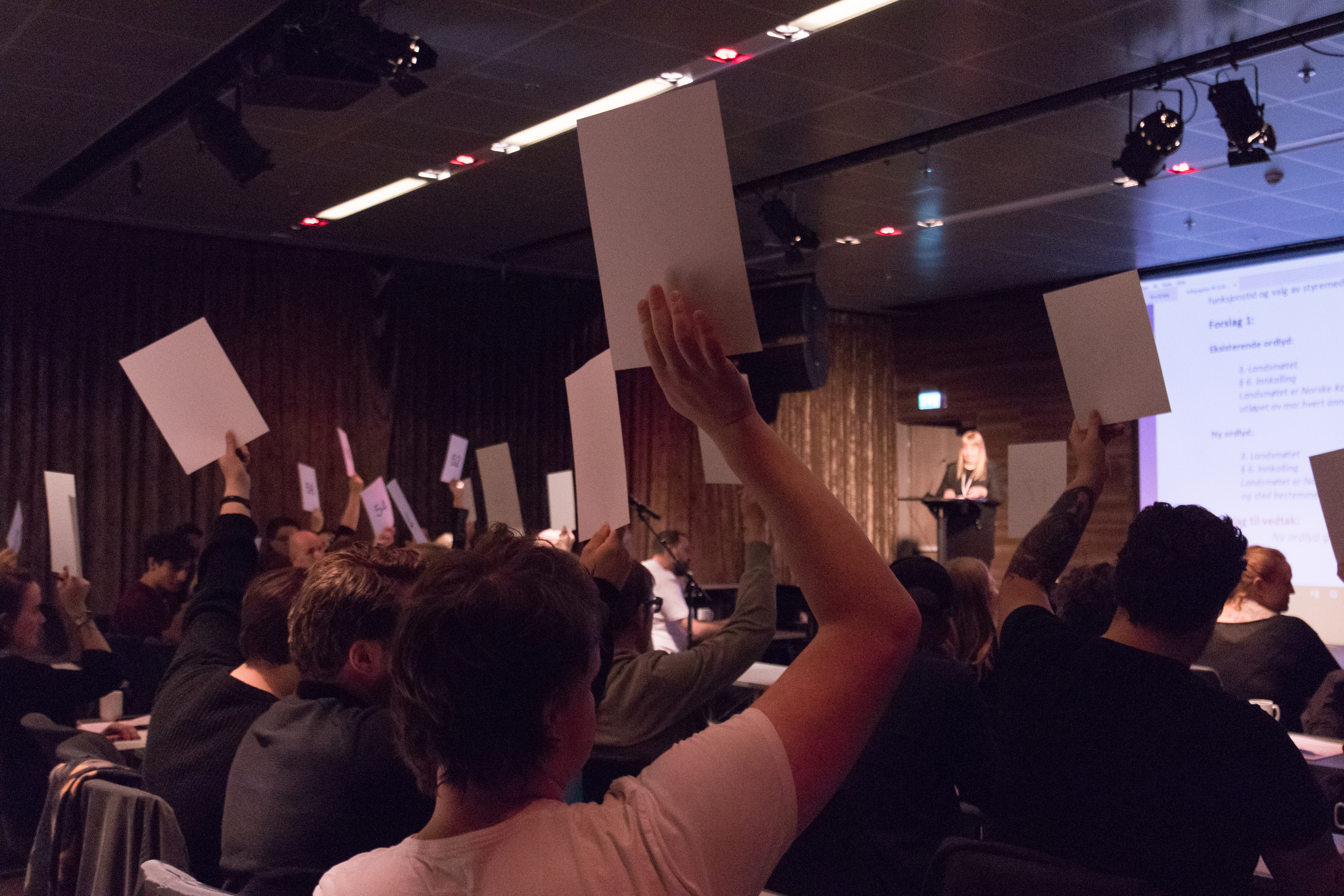 Illustrasjonsbilde: Fra ekstraordinært landsmøte i Kristiansand 2017. Foto: Ida Hermine Wikøren