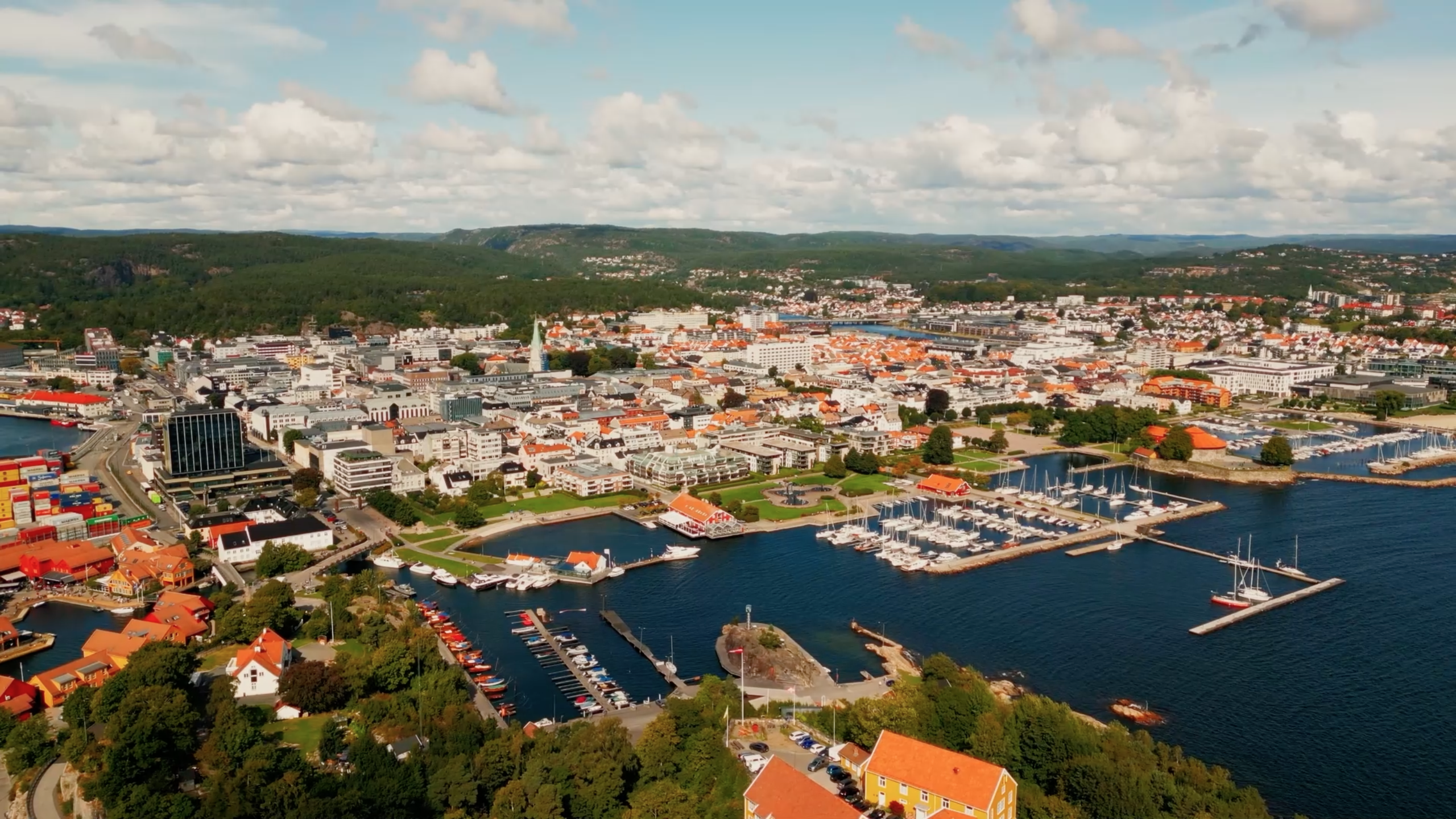 Oversiktsbilde av Kristiansand.